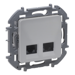 INSPIRIA Розетка 2хRJ45 6 UTP алюминий 673842