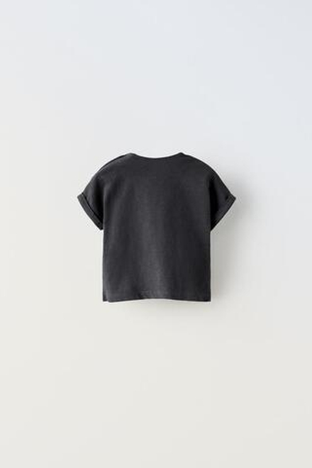ZARA ФУТБОЛКА С ПУГОВИЦАМИ, АНТРАЦИТОВО-СЕРЫЙ