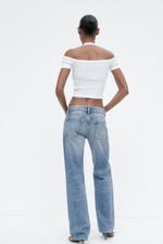 Джинсы trf straight low-rise