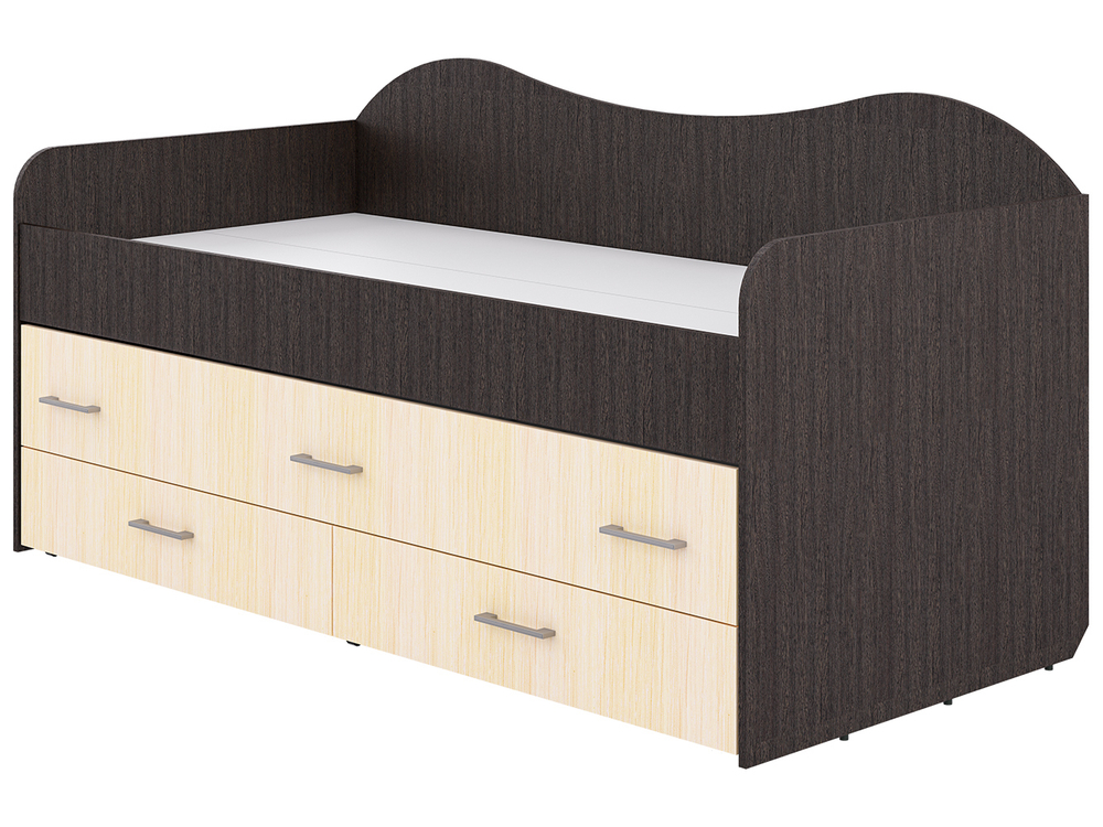 Кровать Нимфа двухместная Венге/молоко