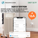 Умная WiFi розетка Sonoff S60TPF, 16А/4000Вт (Работает с Яндекс Алисой)