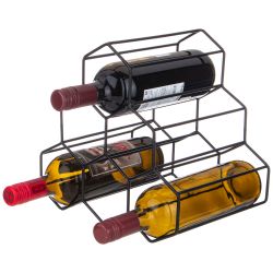 ПОДСТАВКА ДЛЯ БУТЫЛОК ЧЕРНАЯ 27,5*20*26 СМ (КОР=6ШТ)