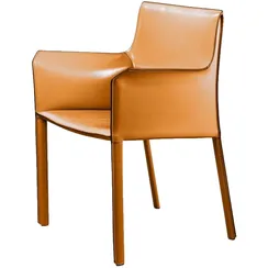 Стул с подлокотниками Barrie оранжевая кожа