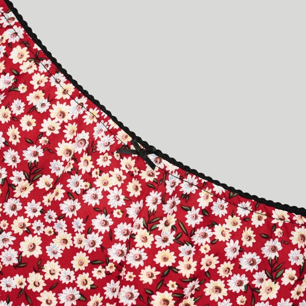 Юбка One Two Midi Lolita Red Flower