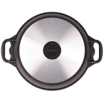 Кастрюля 6л «Granit ultra» (black-gold) со стеклянной крышкой кгбг62а