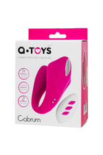 Вибратор для пар A-toys Cobrum, розовый, 9.6 см, пульт ДУ