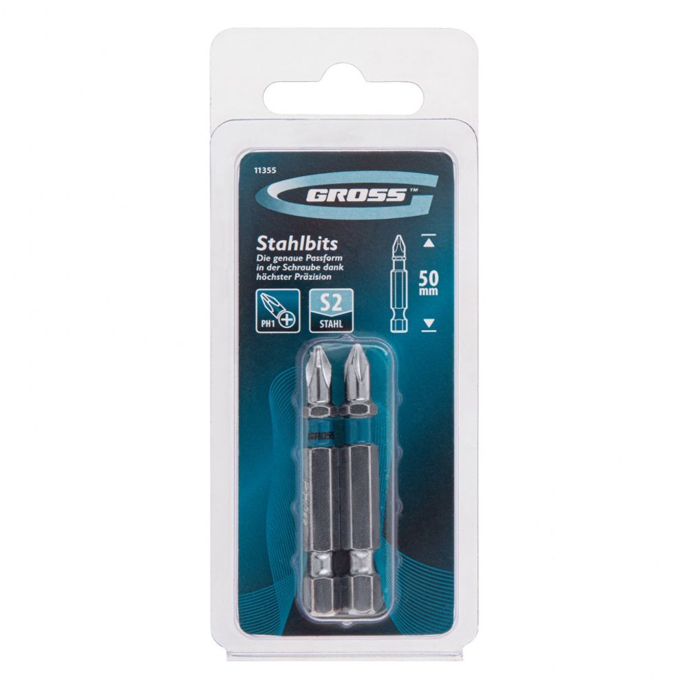 Бита РН1 х 50, сталь S2, 2 шт. Gross, 11355