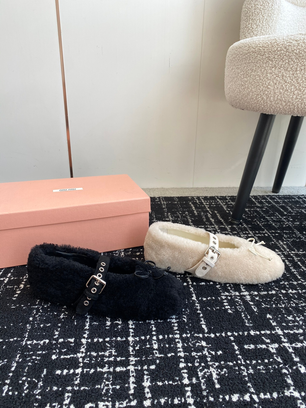 Miu Miu Shearling Ballerinas (2 colors)