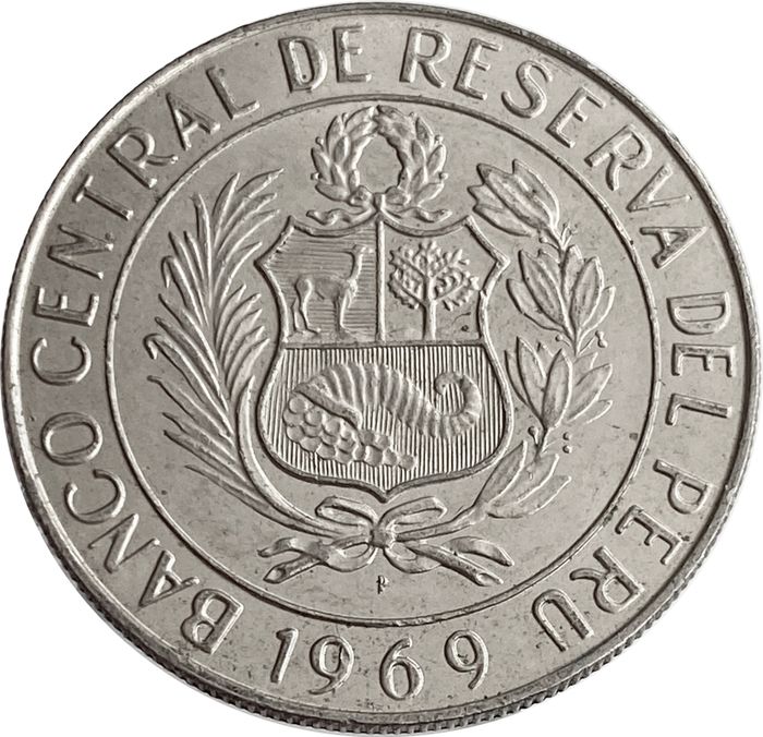 5 солей 1969 Перу XF