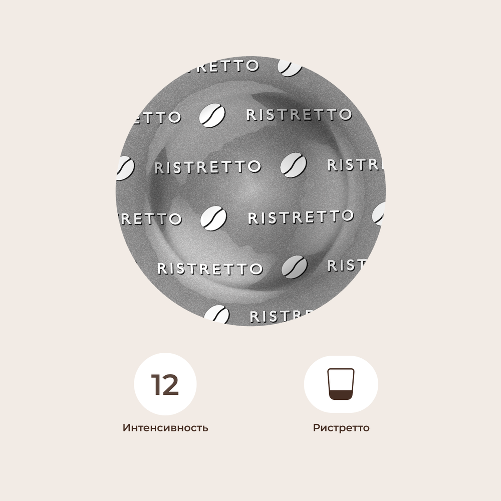 Кофе в капсулах CAFFE PERRUCCI® Ristretto 300 г (уп*50)