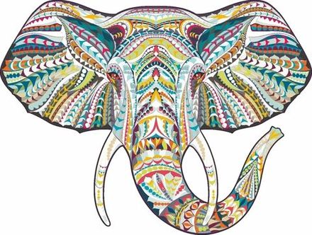 Панно настенное из дерева "Слон" 40х30 см.