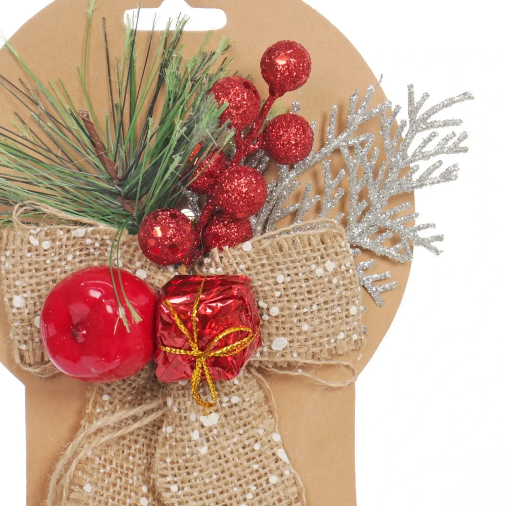 Бант на ёлку «Лесные шишки», Шампань