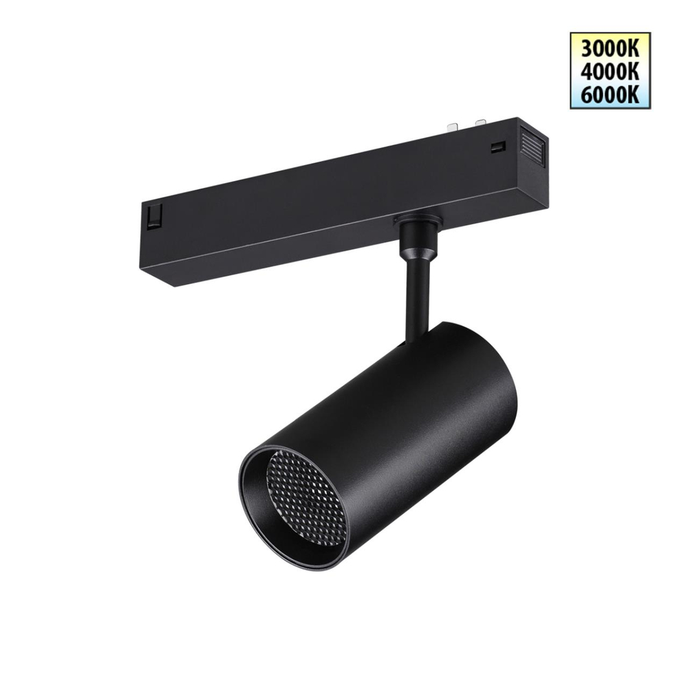 359958 PORT NT25 220 черный Трековый светильник с переключ. цв. темпер. IP20 LED 3000К\4000К\6000К 18W 90-240V VECTOR