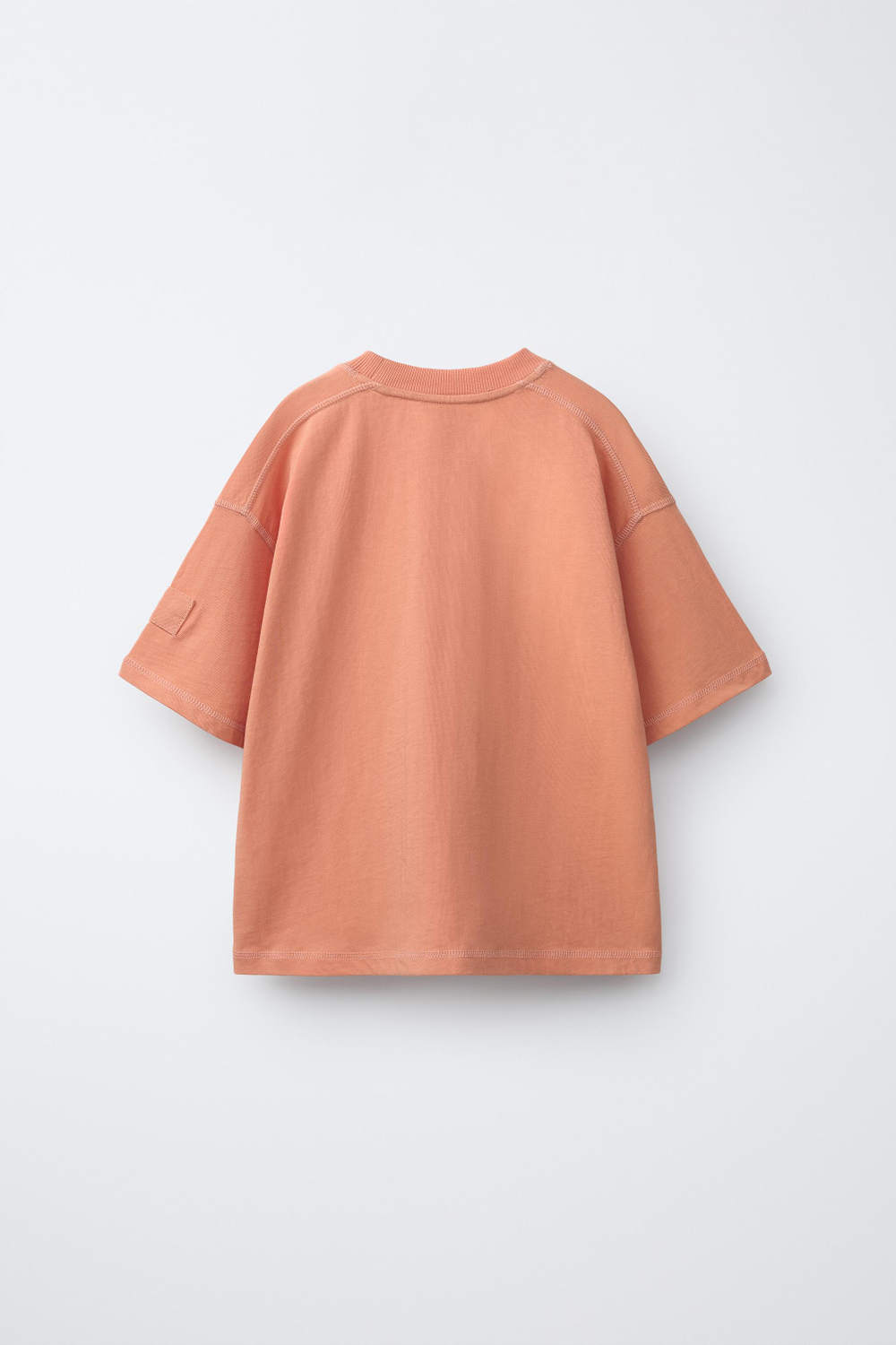 ZARA ФУТБОЛКА GARMENT DYE, ОРАНЖЕВЫЙ