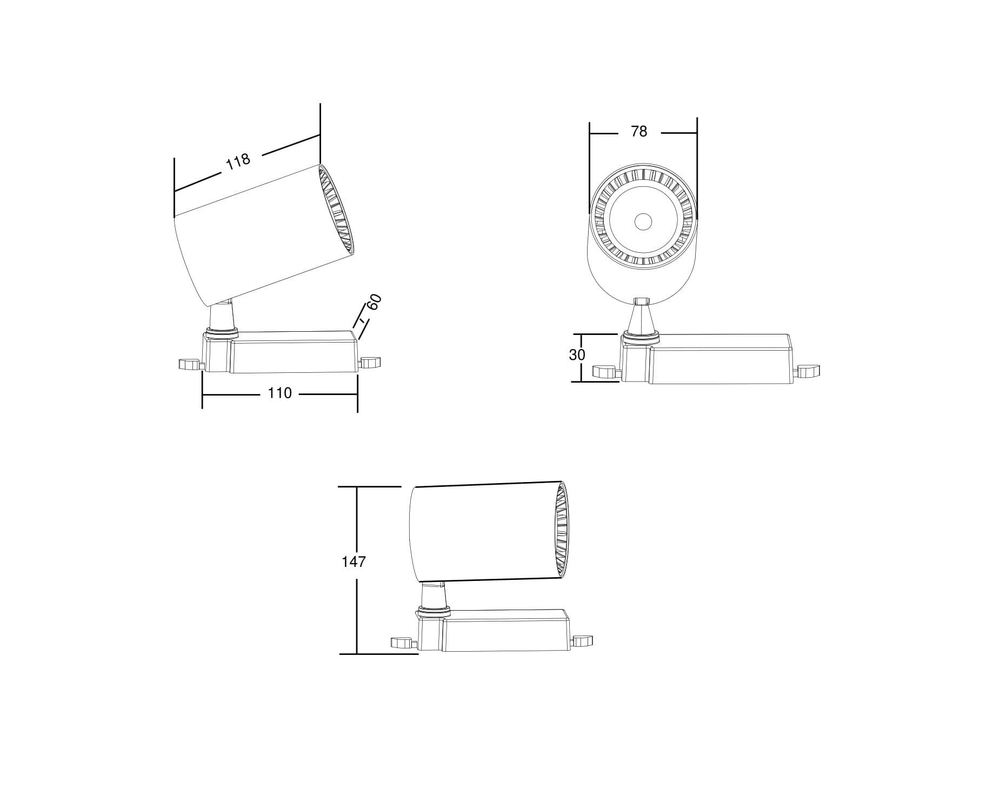 Трековый светильник Technical TR029-3-10W4K-W