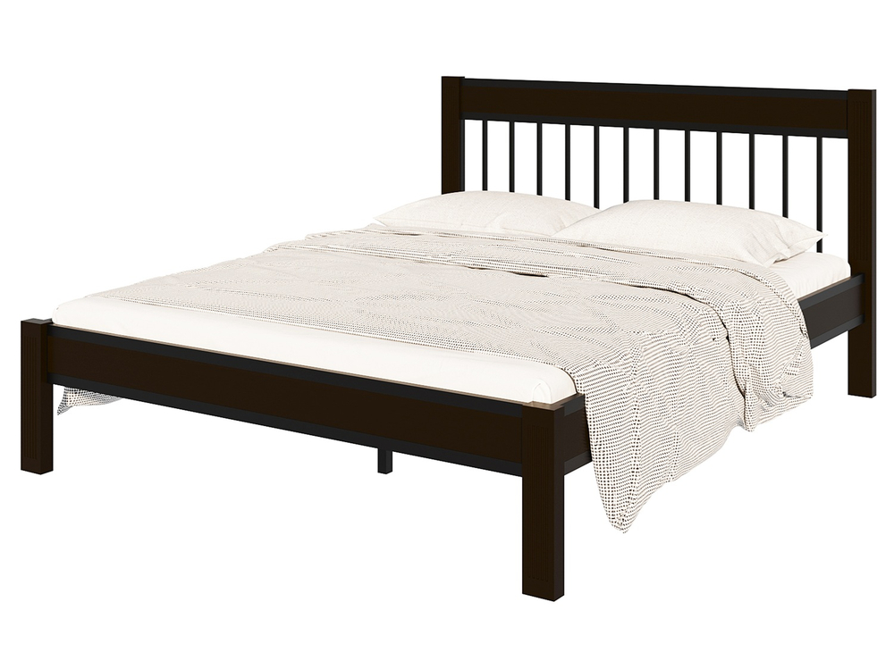 Кровать Форвард АГАТА 160, черный/шоколад