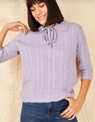 Qadın toxunma naxışlı köynək bənövşəyi 20011013