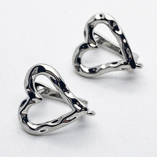 Ювелирные швензы с родиевым покрытием, размер 16*16 мм, цена за пару