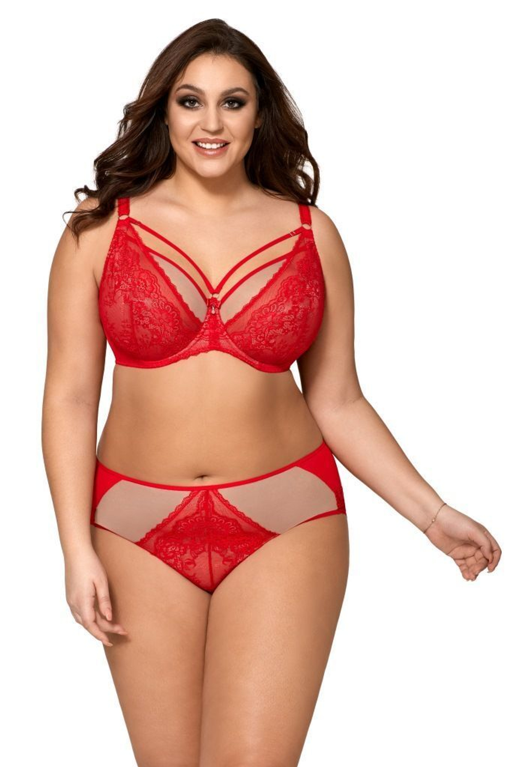 Соблазнительный бюстгальтер с мягкой чашкой и декоративными бретелями (Размер: 80C) (Цвет: черный)