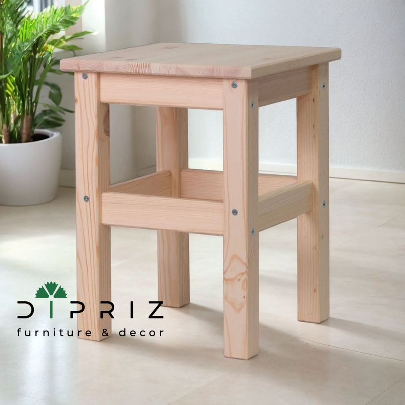 Табурет для кухни, 33х33х45, Одвар, деревянный, для кухни, сосна, лак, IKEA