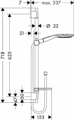 Душевой гарнитур Hansgrohe Raindance Select E 27856000 хром