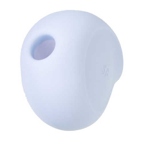 Голубой вакуум-волновой вибромассажёр 8х6,5х3,5см Satisfyer Sugar Rush