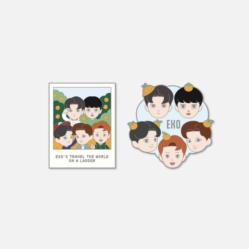 товары EXO - EXO's TRAVEL THE WORLD ON A LADDER OFFICIAL MD BADGE