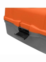 Ящик рыболовный для хранения снастей трехполочный оранжевый