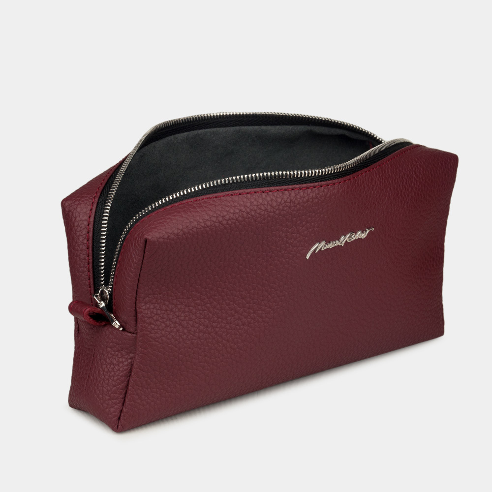 Несессер Briquette из кожи теленка бордового цвета