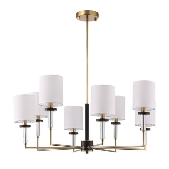 SL1404.303.08 Люстра подвесная ST-Luce Латунь/Прозрачный E14*6 40W BLACK+BRASS