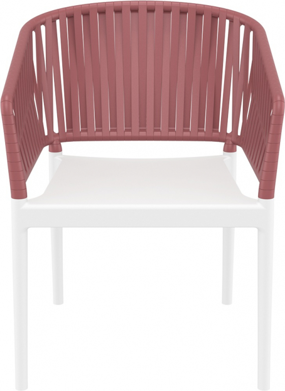 Кресло пластиковое Siesta Contract Portofino, белый, марсала