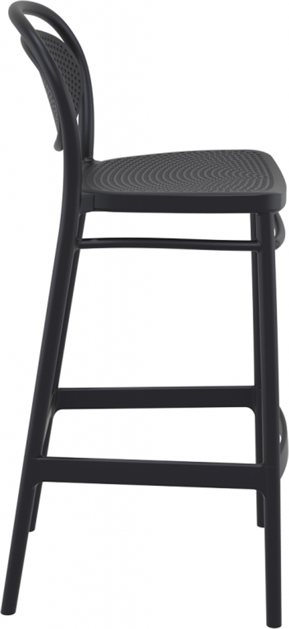Стул пластиковый барный, Siesta Contract Marcel Bar 75, черный