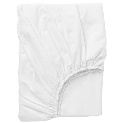 ДВАЛА DVALA Простынь на резинке, белая, 160x200 см