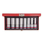 Набор глубоких торцевых головок 1/2&quot;, двенадцатигранные, 1/2&quot;-15/16&quot;, 8 предметов KING TONY 4208SR