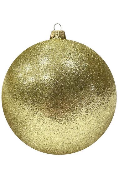 Шар пластиковый Искристый, 150 мм., 1 шт., золотой, ПромЕлка (ШИПЛ-150Gold)