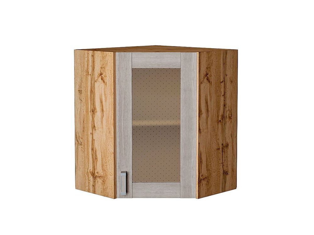 Шкаф верхний угловой остекленный Лофт