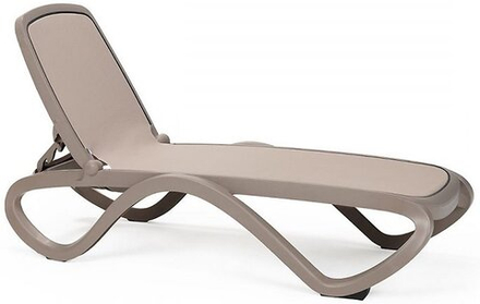 Шезлонг-лежак пластиковый Nardi Omega, тортора