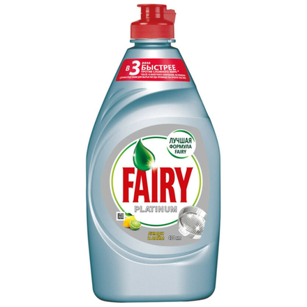 Средство для мытья посуды Fairy Platinum Лимон и лайм 650 мл