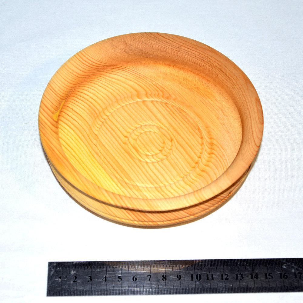 Деревянная тарелка Art of Siberia блюдце из сибирского кедра 160 мм.   T10