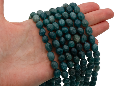 75819-кмв Кварц тон. морская волна галтовка 7,5-9мм, 36см