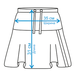 Юбка для девочки, модель №2 (с прямой кокеткой), рост 104 см, голубая