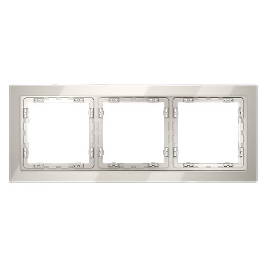 Рамка стеклянная VOLTUM S70 на 3 поста, (кашемир, стекло)