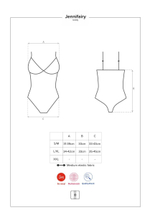 Пикантное боди Jennifairy с орнаментом (Размер: L-XL) (Цвет: черный)