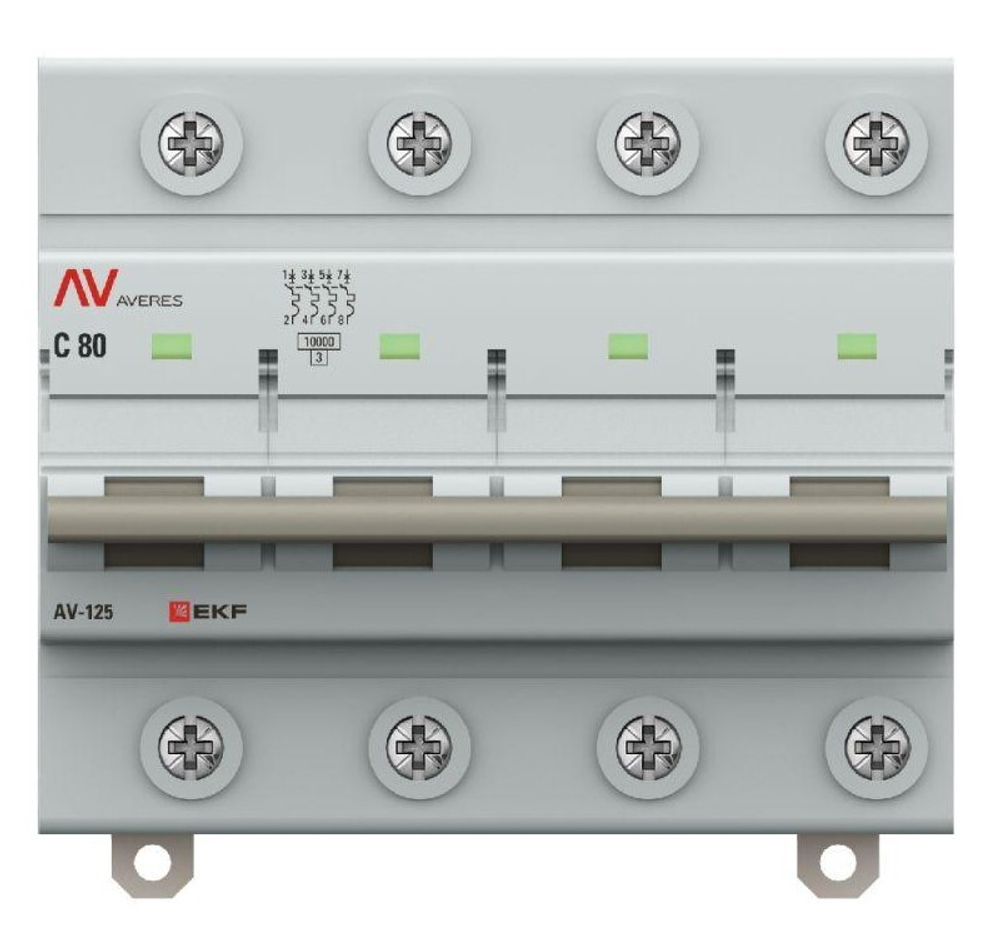 Автоматический выключатель  EKF mcb125-4-80C-av
