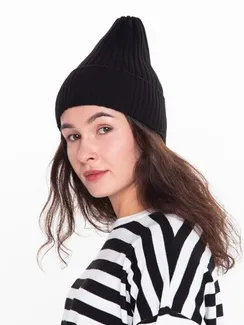 Шапка женская зимняя, цвет чёрный, размер 52-56