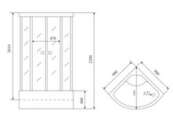 Душевая кабина TIMO Standart T-5590