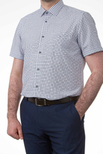 Сорочка мужская VESTER короткий рукав, прямой или приталенный силуэт 72314 49