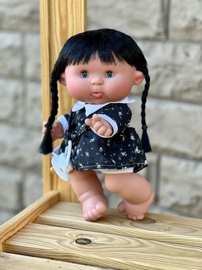 Пупс Nines 26см PEPOTE BLACK с закрывающими глазками (N0455A1)