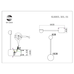 SL6003.501.01 Светильник настенный ST-Luce Белый/Белый LED 1*4W 4000K