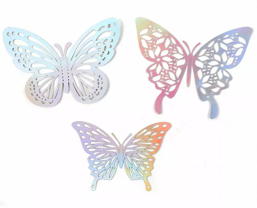 Декор для творчества БАБОЧКИ 12 шт. 13*9,5 см ассорти (М-20115)